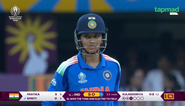 Sri Lanka Strike Early in World Cup Opener, Dismiss Smriti Mandhana to Put India on Back Foot