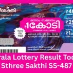 Kerala Lottery Result Today Sthree Sakthi SS-487