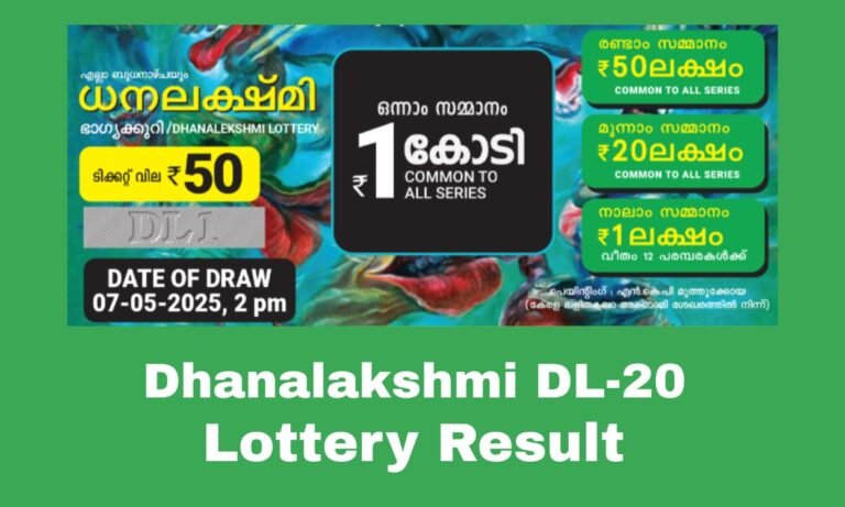 Dhanalakshmi DL-20 Lottery Result Today: Who is the Crorepati? Winners to be Announced Shortly