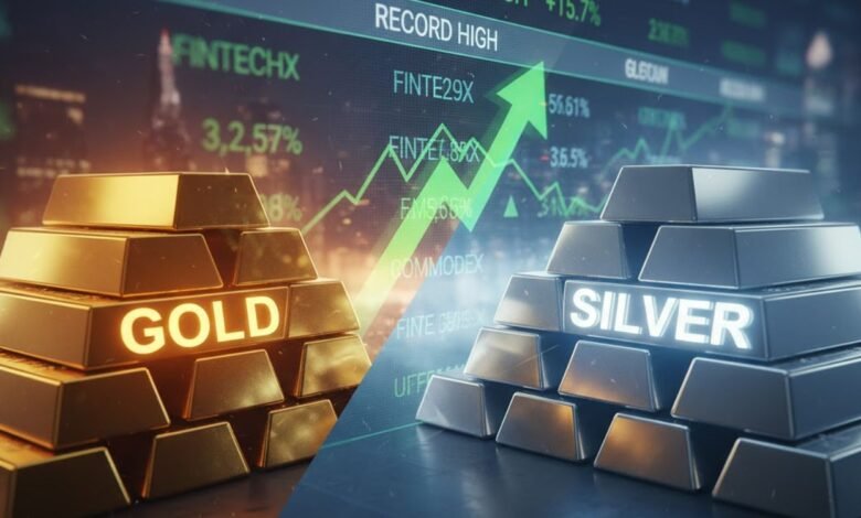 Gold and silver prices record high