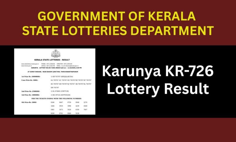 Karunya KR-726 Lottery Result Announced Today: Lucky Ticket Wins Rs 1 Crore