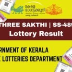 Kerala Lottery Result STHREE SAKTHI SS-489 14.10.2025