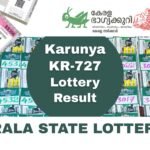 Kerala Lottery Result Today Karunya KR-727