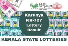 Kerala Lottery Result Today Karunya KR-727