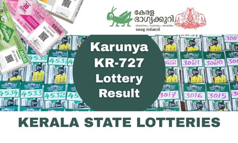 Kerala Lottery Result Today Karunya KR-727