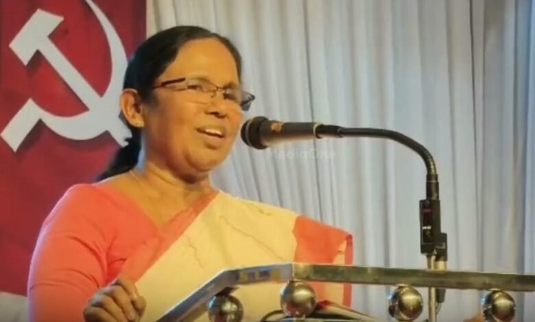 CPM leader K.K. Shailaja responds to the Sabarimala gold plating controversy