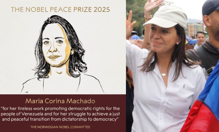‘Champion of Peace’: Venezuelan Opposition Leader María Corina Machado Wins 2025 Nobel Peace Prize