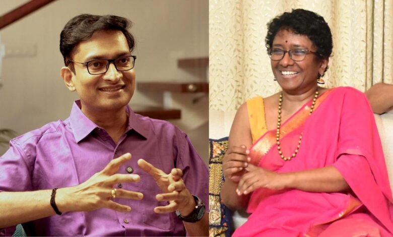 Prasanth IAS and Sarada Muraleedharan IAS (Retd.)